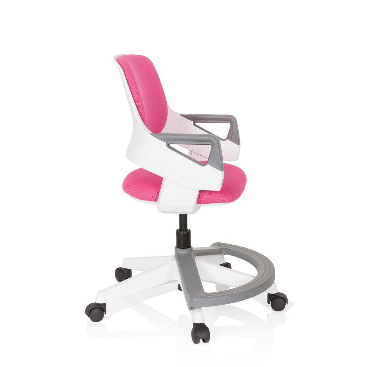 Jugenddrehstuhl Kid Flex ca. 53x80-93x60 cm Pink - Pink/Weiß, Basics, Kunststoff (53/80-93/60cm) - MID.YOU