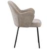 STOL MED ARMSTÖD FIONA - beige/svart, Design, metall/textil (63/82/60cm) - Mömax