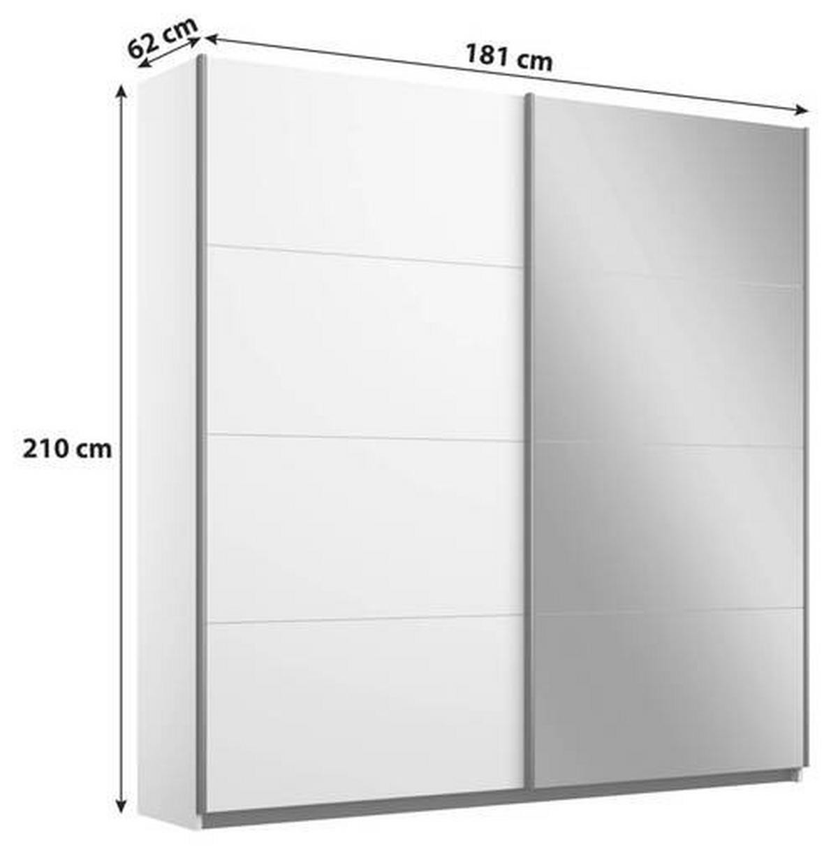 Ormar S Kliznim Vratima Belluno - siva/boje aluminija, Moderno, drvni materijal/metal (181/210/62cm) - Modern Living