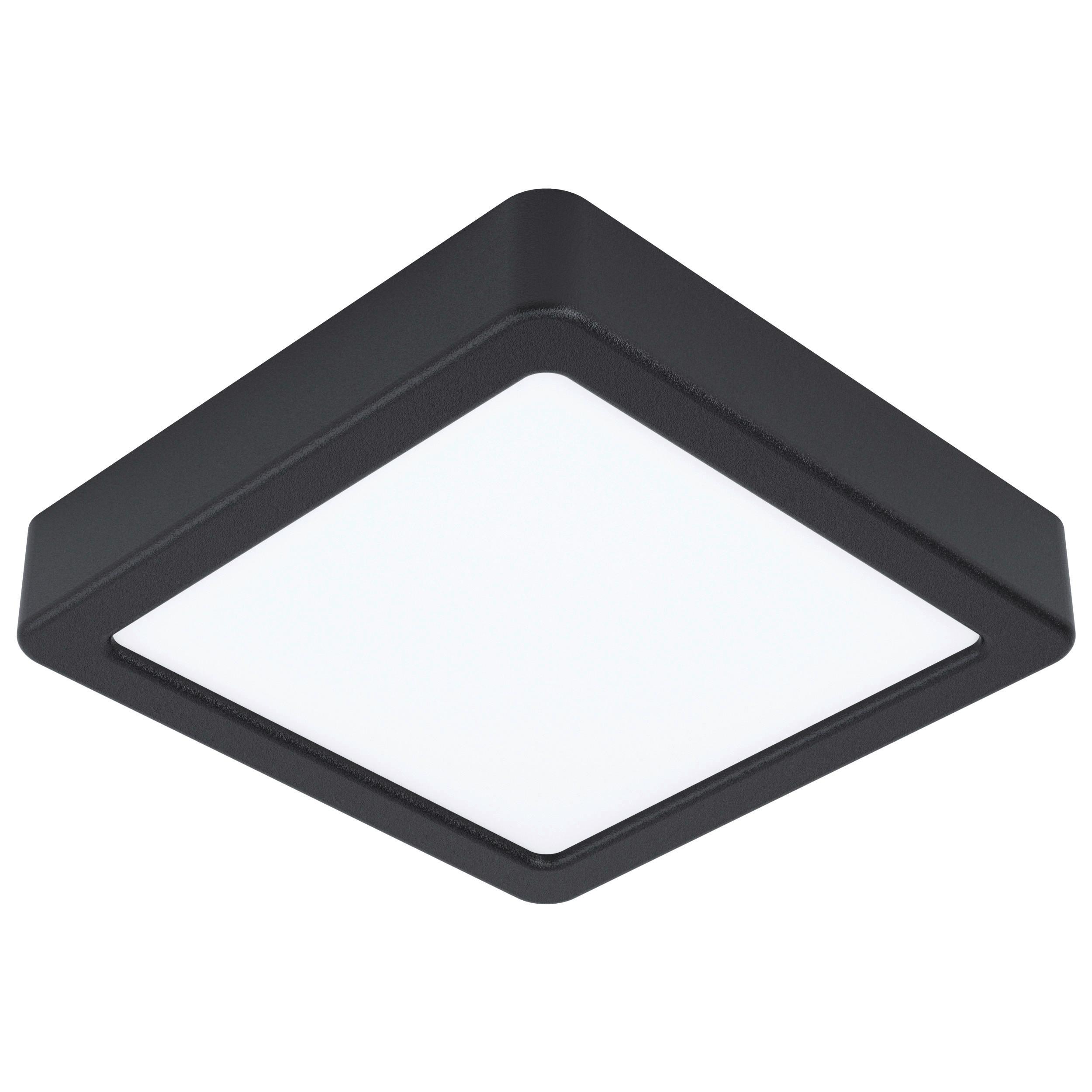 LAMPA SUFITOWA LED 78412 *SBN* - czarny/biały, Basics, tworzywo sztuczne/metal (16/16/2,8cm) - Novel