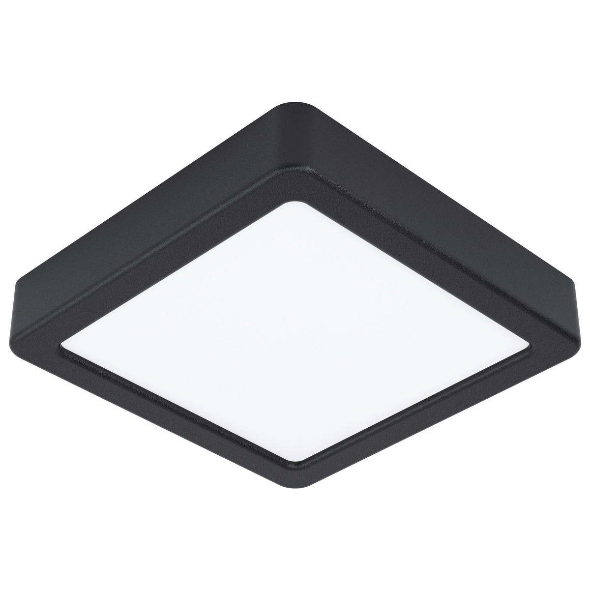 LAMPA SUFITOWA LED 78412 *SBN* - czarny/biały, Basics, tworzywo sztuczne/metal (16/16/2,8cm) - Novel