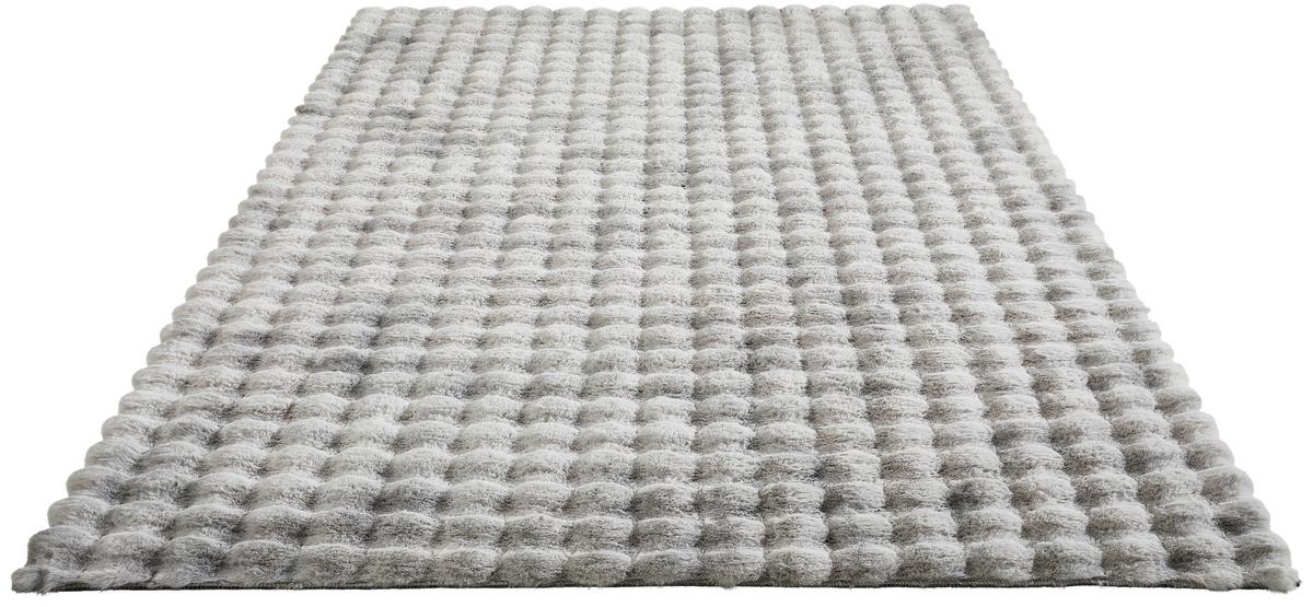 DYWAN Z WYSOKIM RUNEM BUBBLES - szary, Design, tkanina (130/190cm) - Novel