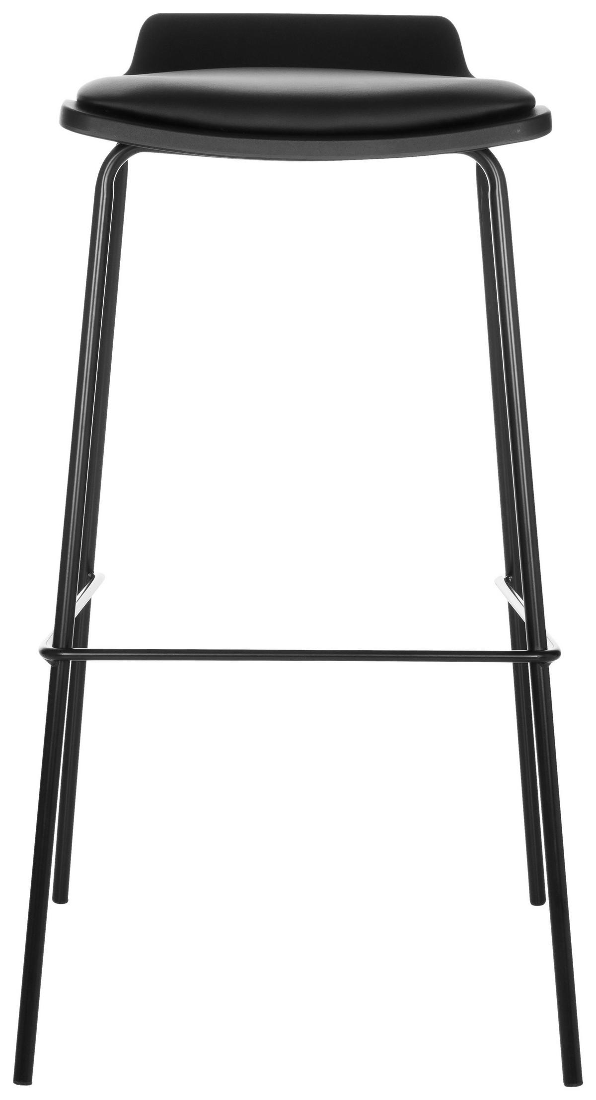 Barski Stol Lonso 10, Črna - črna, Basics, kovina/tekstil (47/82/49cm) - MID.YOU