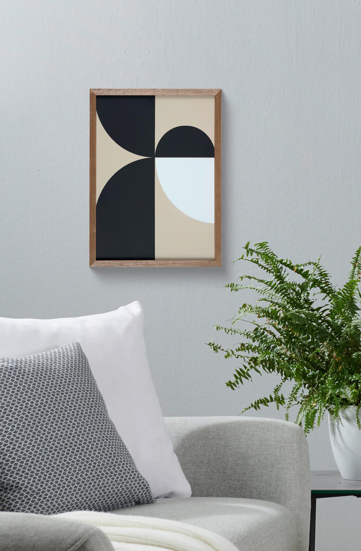 Wanddeko Clea in Multicolor - Hellbraun/Beige, Basics, Holz/Papier (30/40/1,5cm) - Modern Living