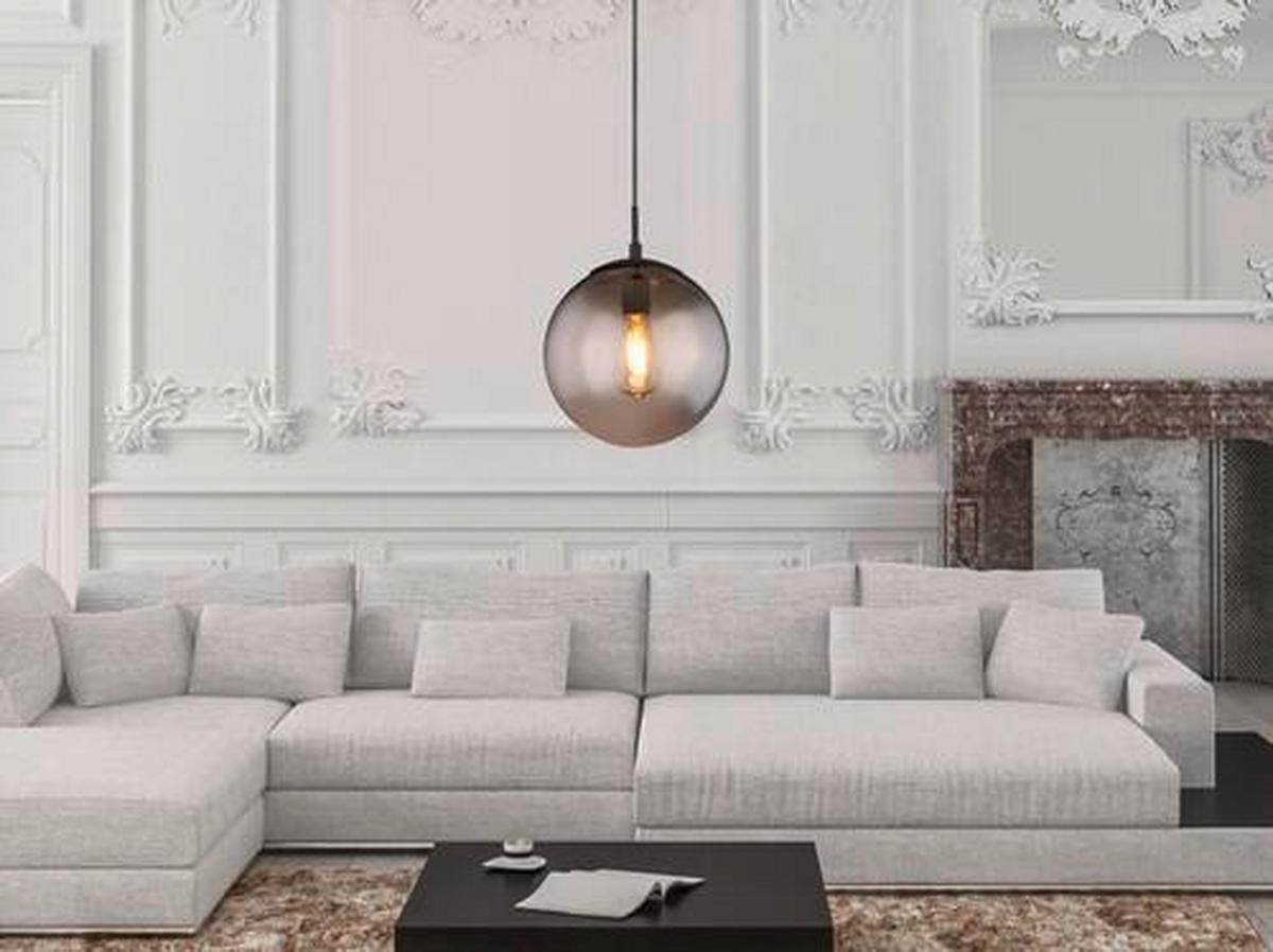 Viseča Svetilka 15830h Blama - črna, Design, kovina/steklo (25/120cm) - Globo