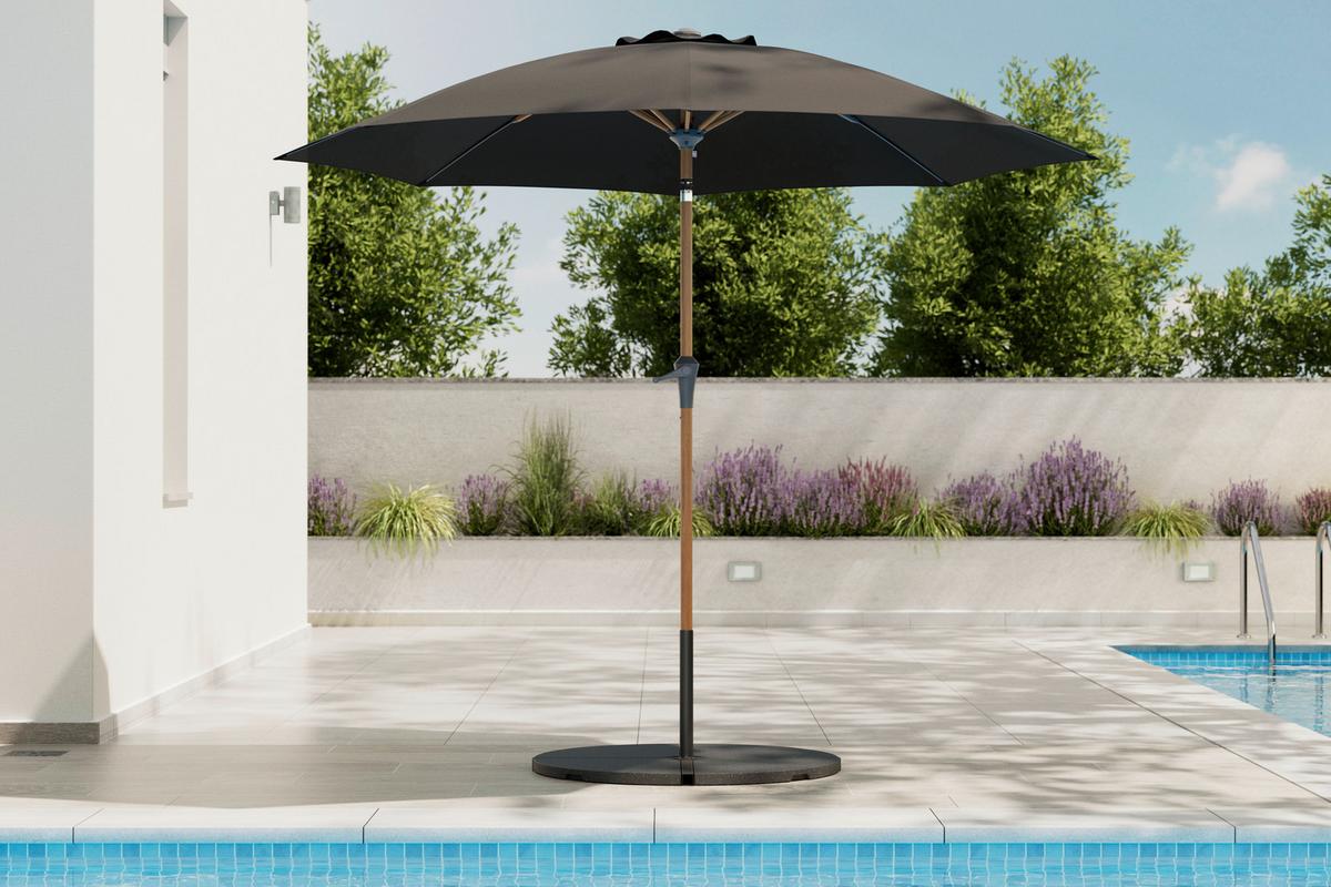 Placă contragreutate suport umbrelă 1buc. Base 46x3,5x46 - gri, Basics, piatră (46/3,5/46cm) - Mömax