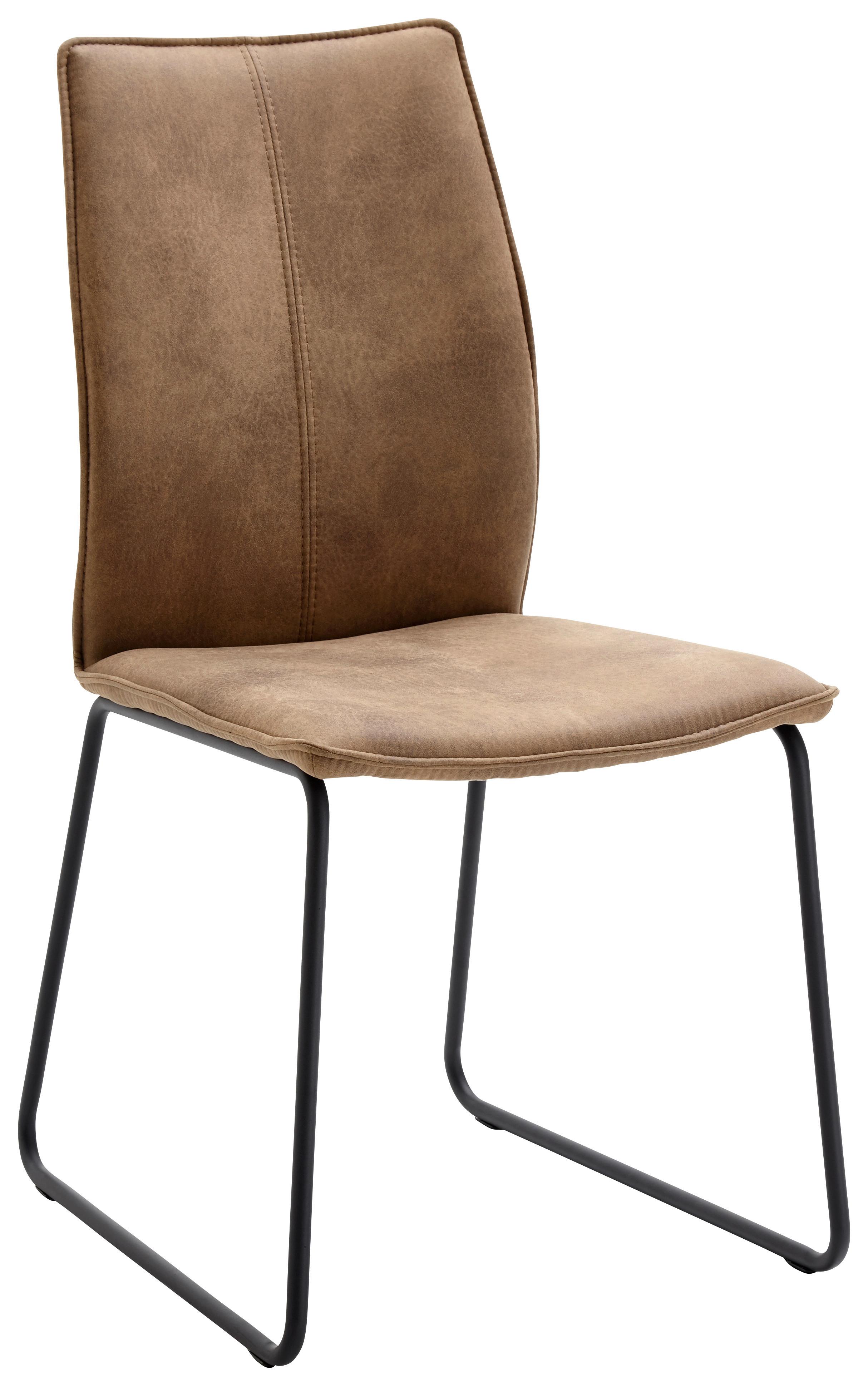 KRZESŁO MIRA - czarny/bagienny, Design, metal/tkanina (46/93/57cm) - Dieter Knoll