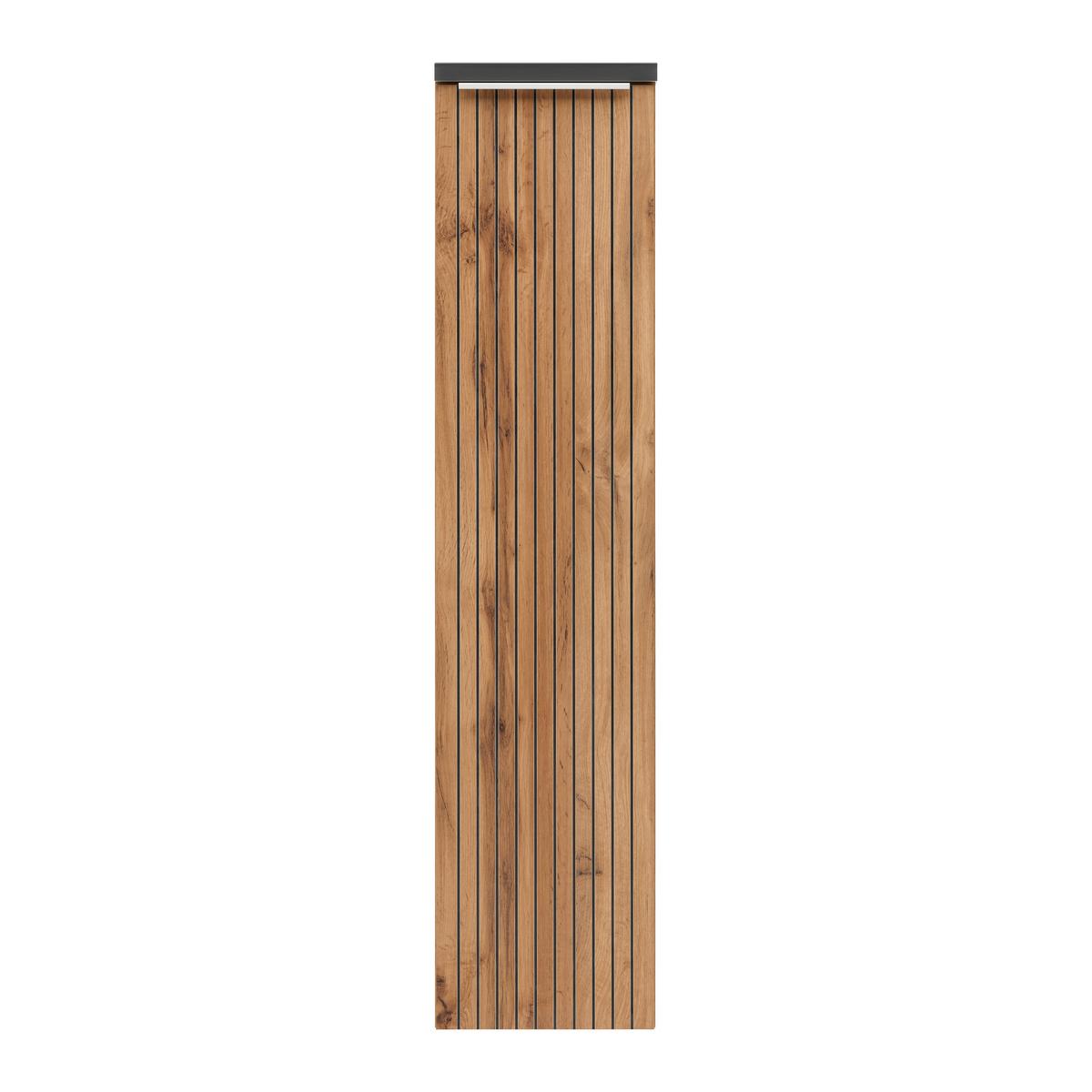 Midischrank Jakarta in Schwarz/Eiche Wotan - Eiche Wotan/Schwarz, Modern, Holzwerkstoff/Kunststoff (30/130/35cm) - Mömax