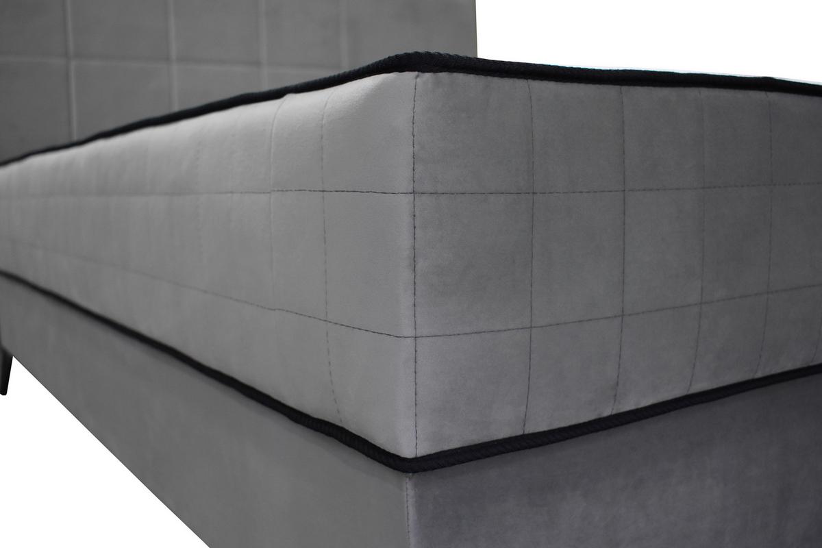 Box Krevet Lina - siva/crna, Moderno, drvni materijal/drvo (140/200cm) - Modern Living
