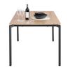 MATBORD LIDO - svart/ekfärgad, Modern, metall/trämaterial (180/76/90cm) - Mömax