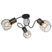 Reflektor Stropni 54013-3 Argusto - zlatne boje/crna, Trend, metal (60/60/24cm) - Globo