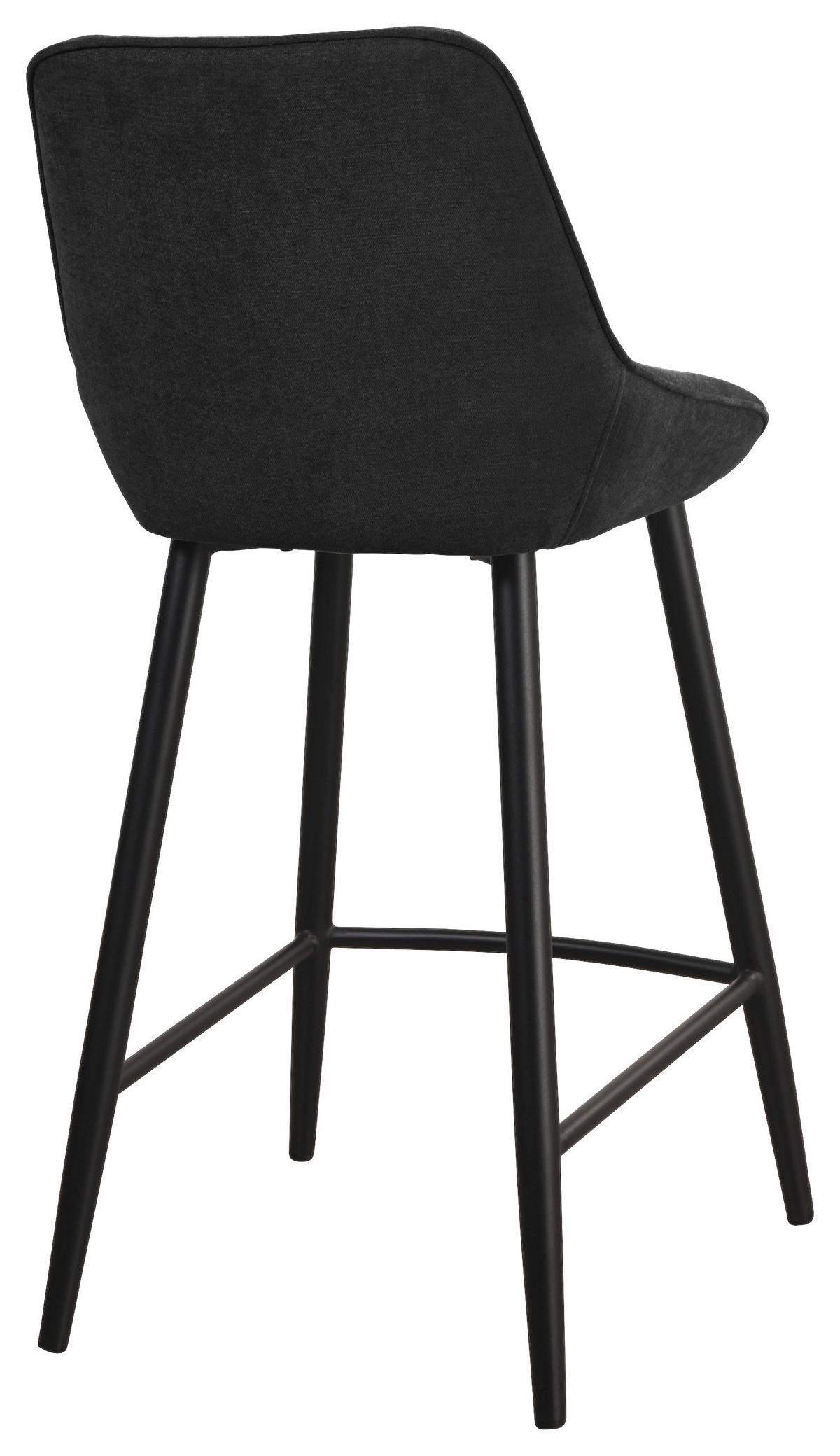 Taburet de bar GAMA - negru, Basics, lemn/metal (46,5/94,5/53,5cm) - Mömax