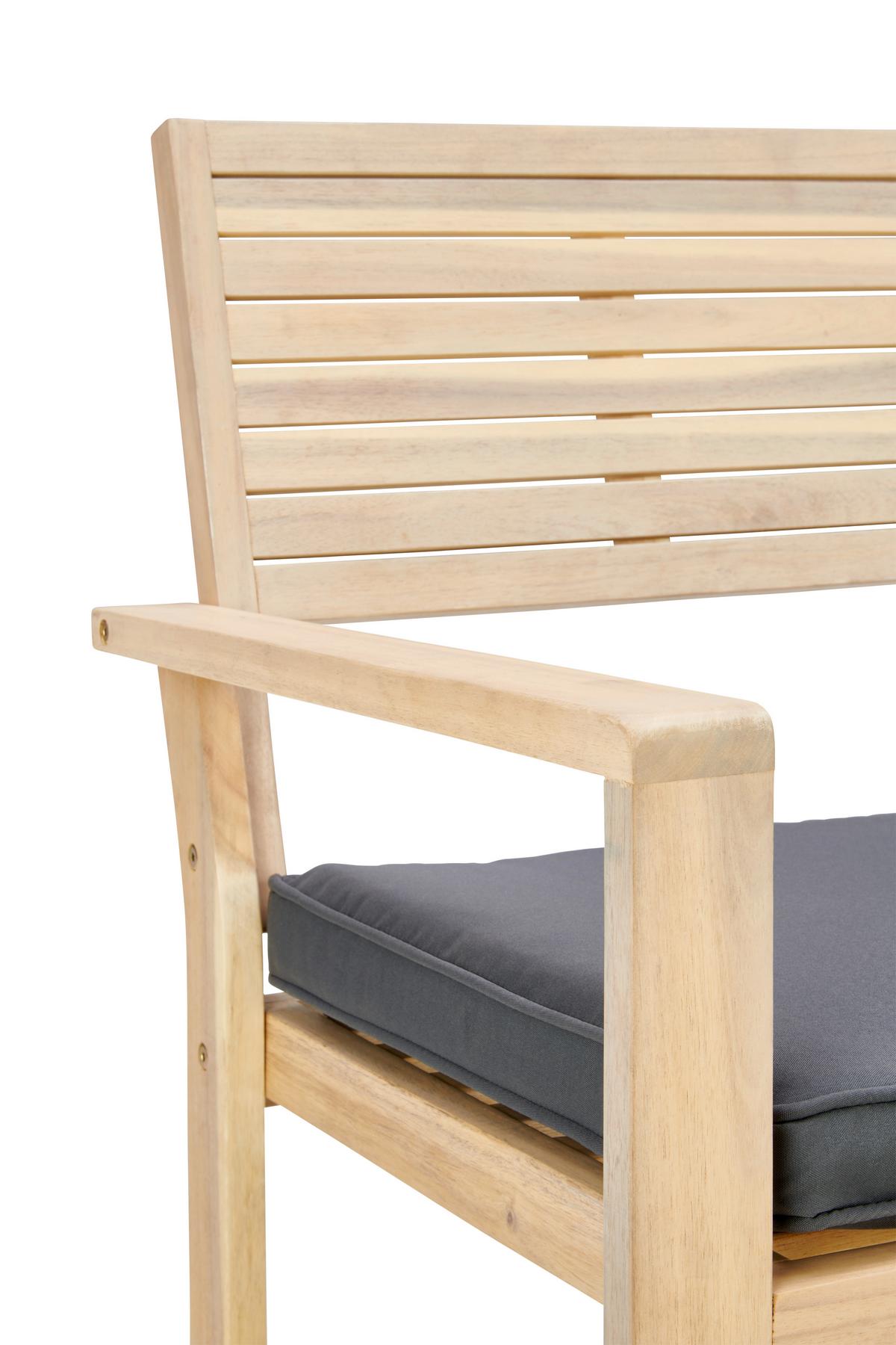 Lounge Garnitura Bergen, Barva Akacije, Temno Siva - temno siva/barve akacije, Moderno, tekstil/les (73cm) - Beldano