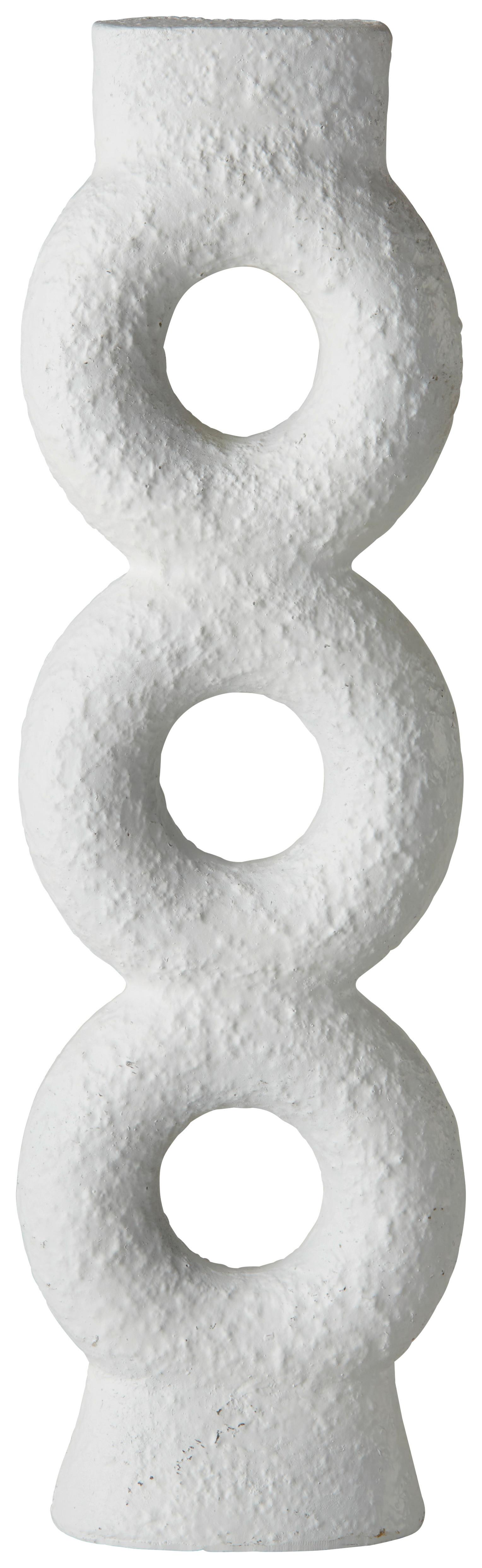 Skulptur Binge in Weiß - Weiß, Kunststoff (10/35/3cm) - Modern Living
