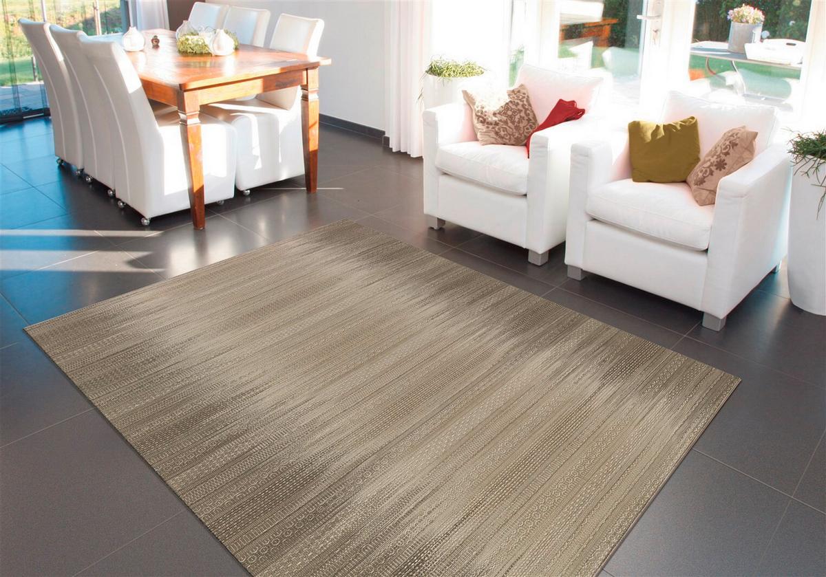 FLACHWEBETEPPICH SUNSET 8070 TAUPE 140 X 200 - Taupe, Basics, Textil (140/200cm) - Kayoom