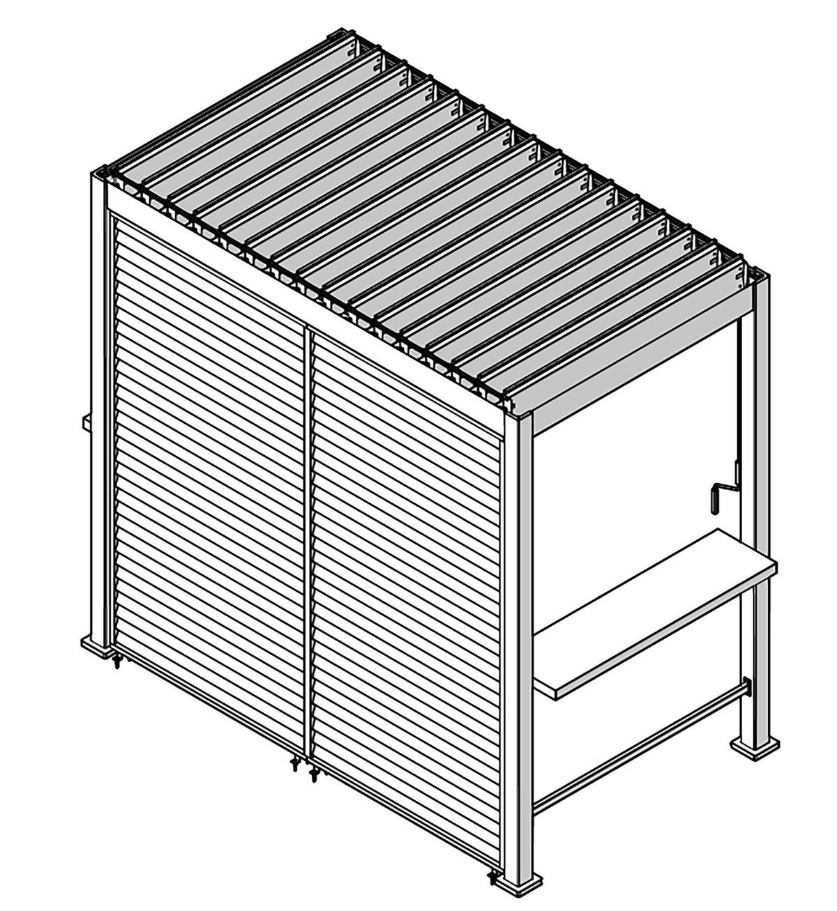 Rückwand für Basic BBQ Pergola ca. 113x239 cm Anthrazit - Anthrazit, LIFESTYLE, Metall (113/238,65/6cm) - Gardenson
