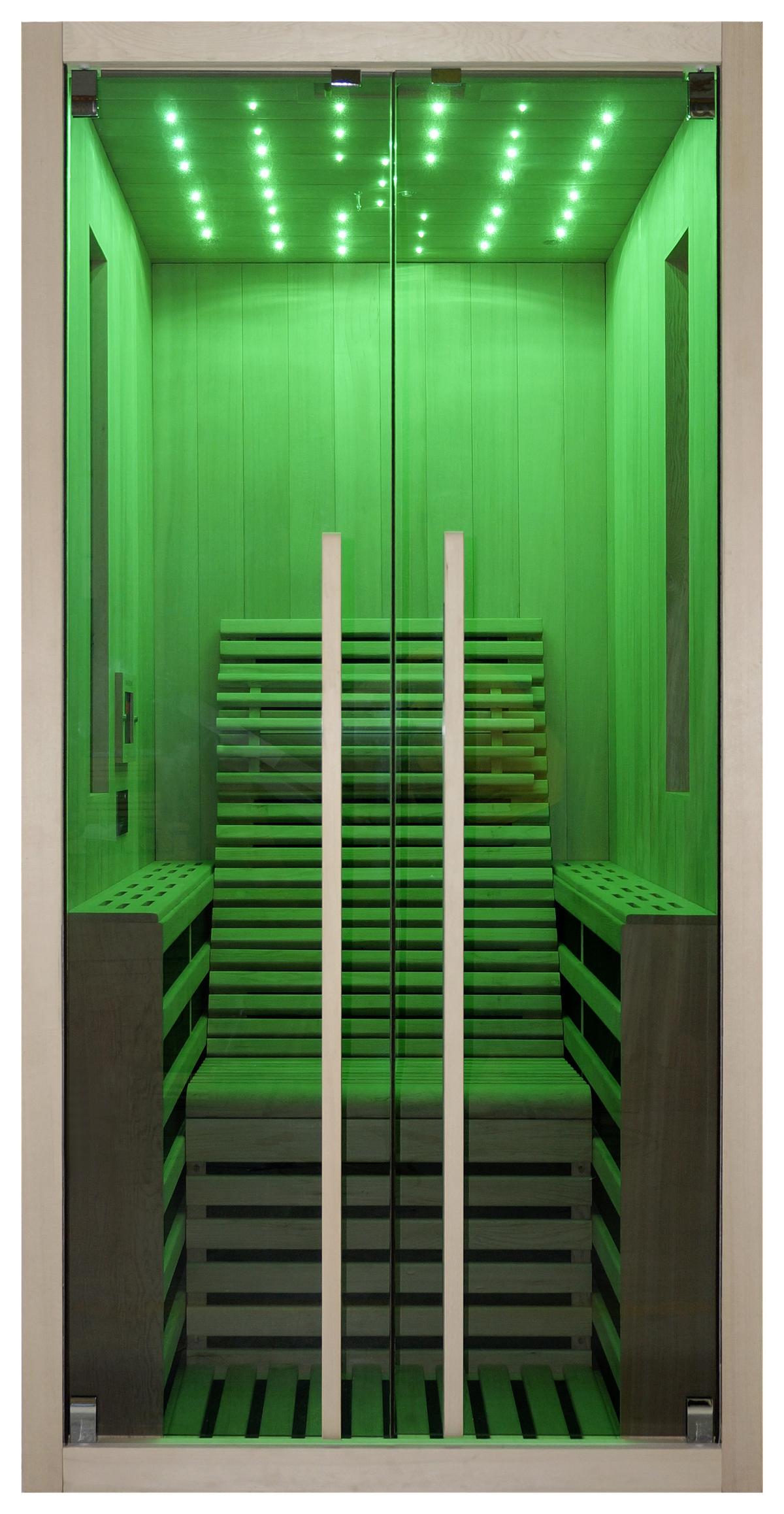 Infrarotkabine Carbon ca. 100x195x130cm - Naturfarben, Basics, Holz (100/195/130cm) - Sanotechnik