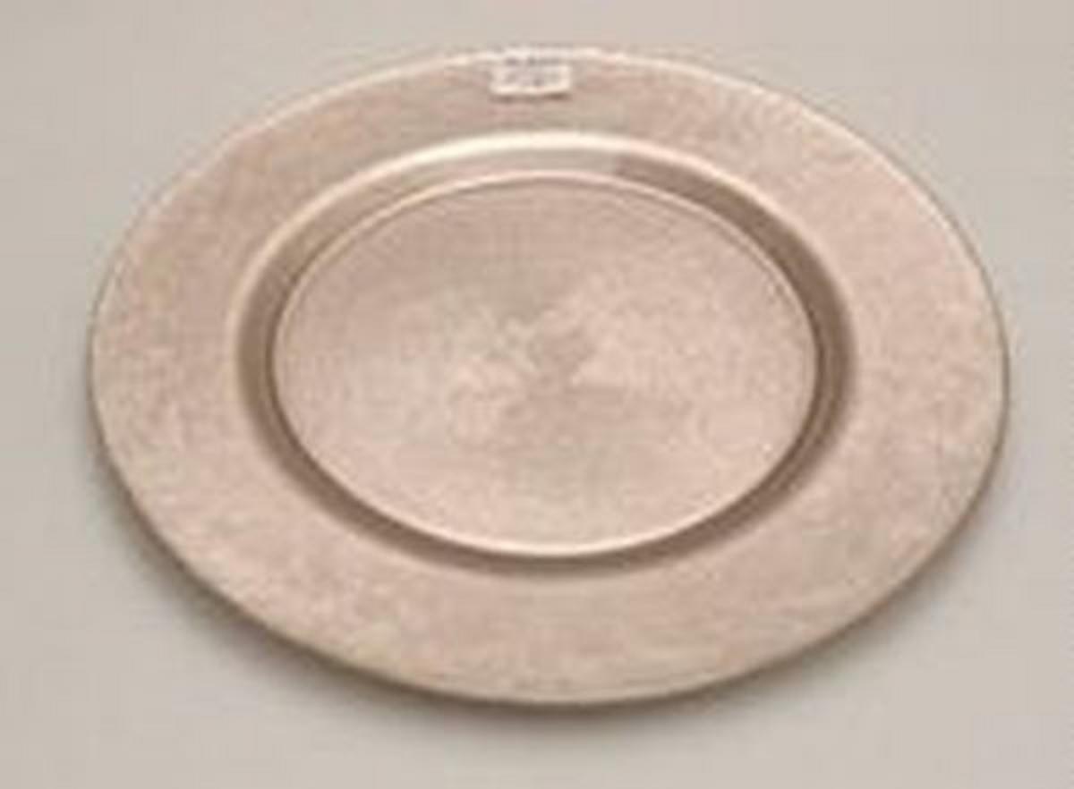 PODTALERZ 353432C VELVET CHARGER - beżowy, szkło (32,5/2cm) - Novel