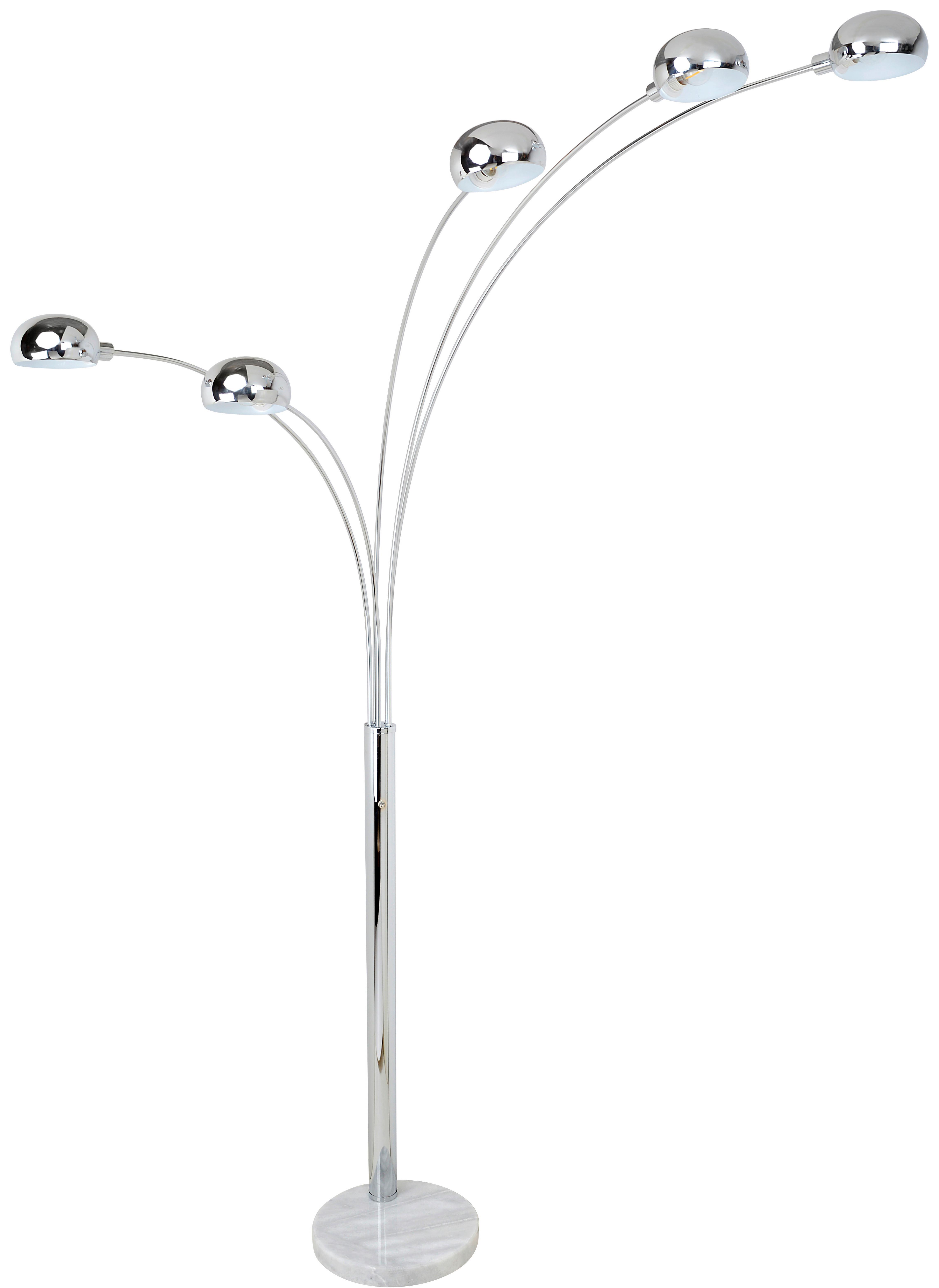 Stehleuchte Turle max. 40 Watt - Chromfarben, Modern, Metall (130/200cm) - Modern Living