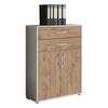 Aktenschrank Office Edition Grau/Eichefarben - Eichefarben/Grau, MODERN, Holzwerkstoff (84,5/114/33cm) - MID.YOU