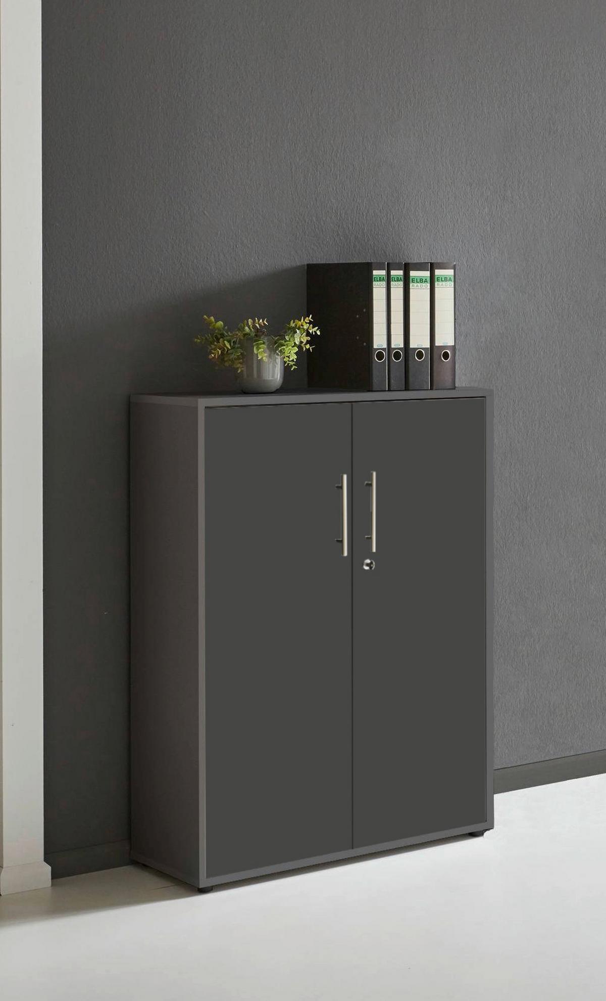 AKTENSCHRANK OFFICE EDITION - Anthrazit, MODERN, Holzwerkstoff (84,4/113,6/33cm) - MID.YOU