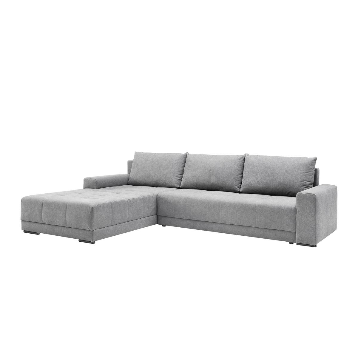 Sedežna Garnitura Adriano, Siva, Ležišče, Predal - siva/črna, Moderno, tekstil (313/91/217cm) - Mömax