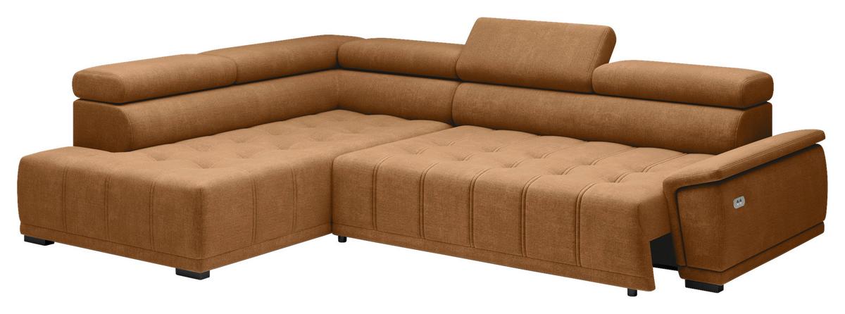 Kutna Garnitura Gremio - boje hrđe/crna, Moderno, tekstil/plastika (106/283cm) - Modern Living