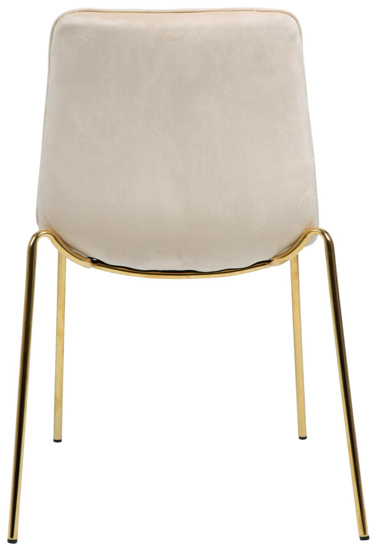 KRZESŁO MEGA - kolor złoty/taupe, Lifestyle, metal/drewno (57/83/60cm) - MID.YOU