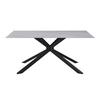 MATBORD LIVAN - vit/svart, Modern, metall/sten (180/90/76cm) - Bessagi Home