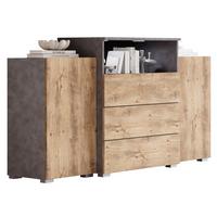 Komoda Urban 150 - siva/boje kestenolikog hrasta, Lifestyle, drvni materijal/plastika (150/80,7/39cm) - P & B