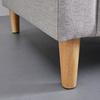 HÖRNSOFFA NOEMIE - ljusgrå/naturfärgad, Modern, trä/textil (198/135cm) - Bessagi Home