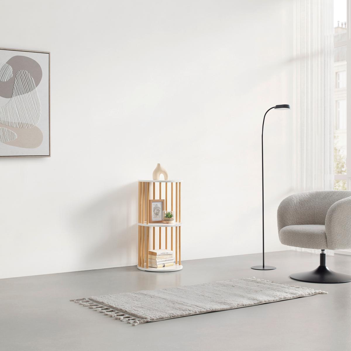 Polc Zora - natúr színű/fehér, Modern, faalapú anyag/természetes anyagok (40/77/40cm) - Mömax