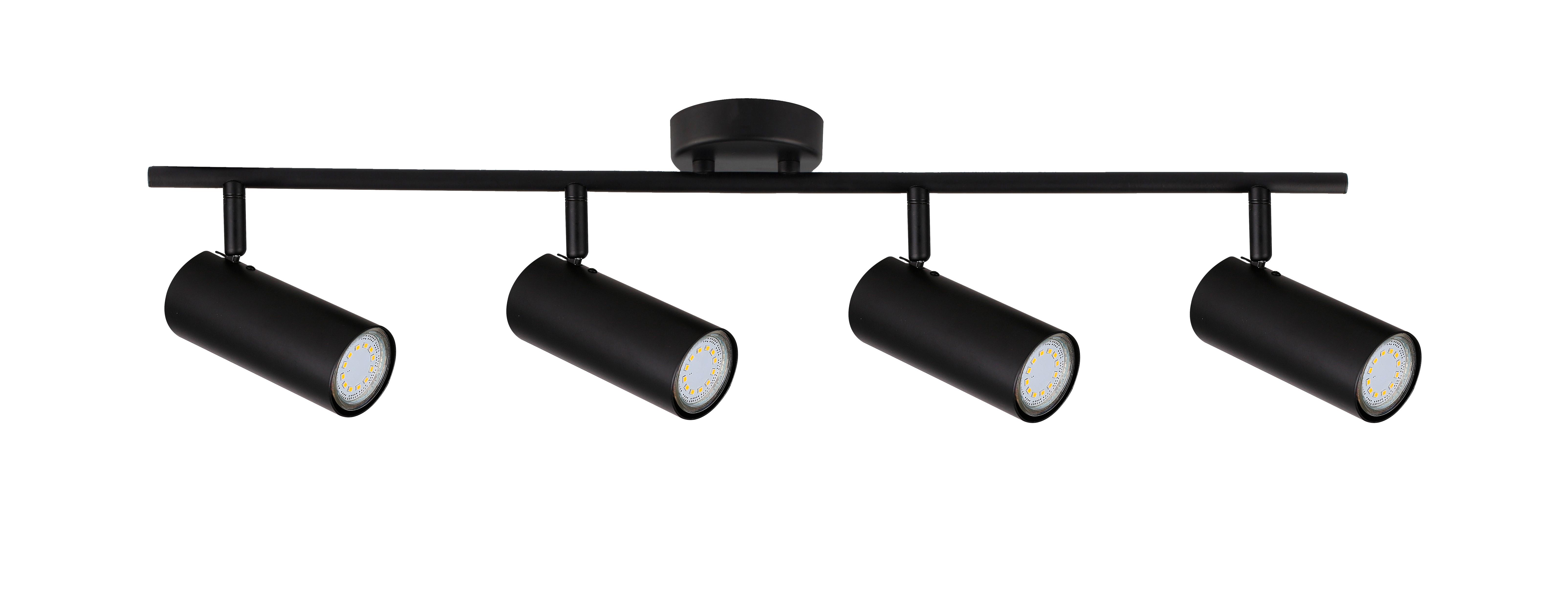 Deckenstrahler Schwarz max. 15 Watt - Schwarz, Design, Metall (76/9/18cm)