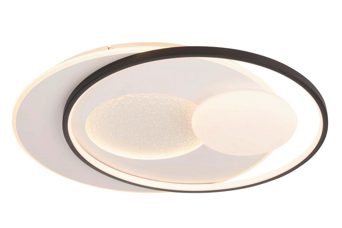LAMPA SUFITOWA LED LAREDO - czarny/biały, Basics, tworzywo sztuczne/metal (58/50/10,5cm) - Novel