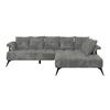 Kutna Garnitura Vanessa New - siva/crna, Moderno, tekstil/metal (297/200cm) - Modern Living