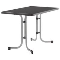 Gartentisch ca.115x70x72cm Graphitfarben - Graphitfarben, MODERN, Holzwerkstoff/Metall (115/70/72cm) - Sieger