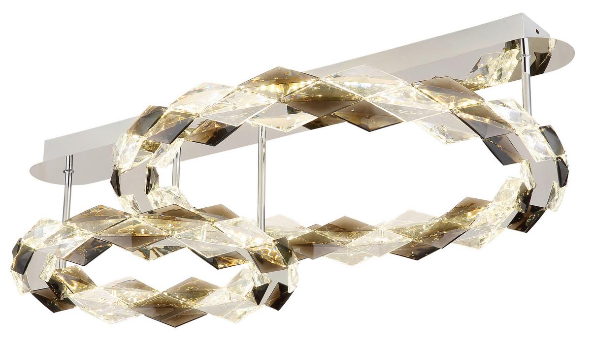 LED-Deckenleuchte Karilion Klar max. 50 Watt - Klar, Design, Kunststoff/Metall (80/55/24,5cm) - Globo