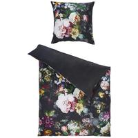 POŚCIEL DWUSTRONNA FLEUR - czarny, Konventionell, tkanina (135/200cm) - Essenza