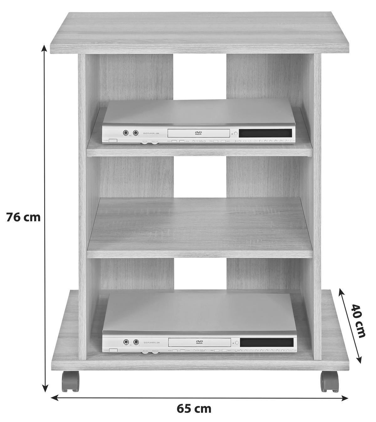 Masă pentru televizor Jürgen - gri, Modern, material pe bază de lemn (65/76/40cm) - Based