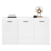 Široka Komoda Avanti, Bela - bela/antracit, Moderno, umetna masa/leseni material (150/84,6/42cm) - Hom`in