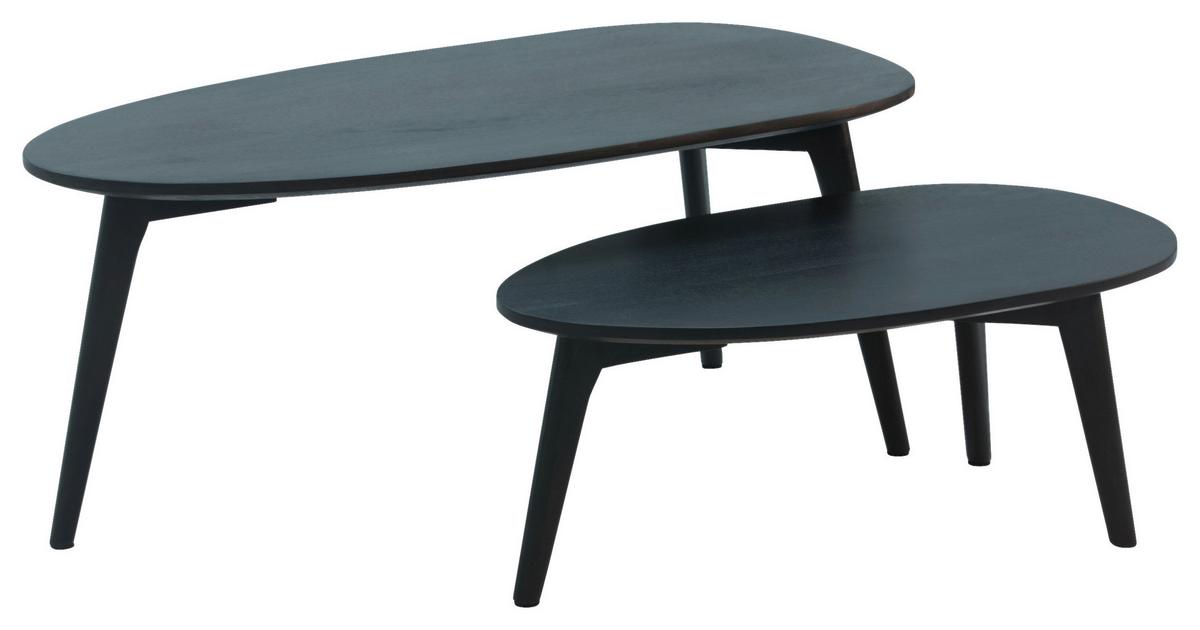 Klubska Miza Wl6.725 - črna, Design, les (100/50/42cm) - P & B