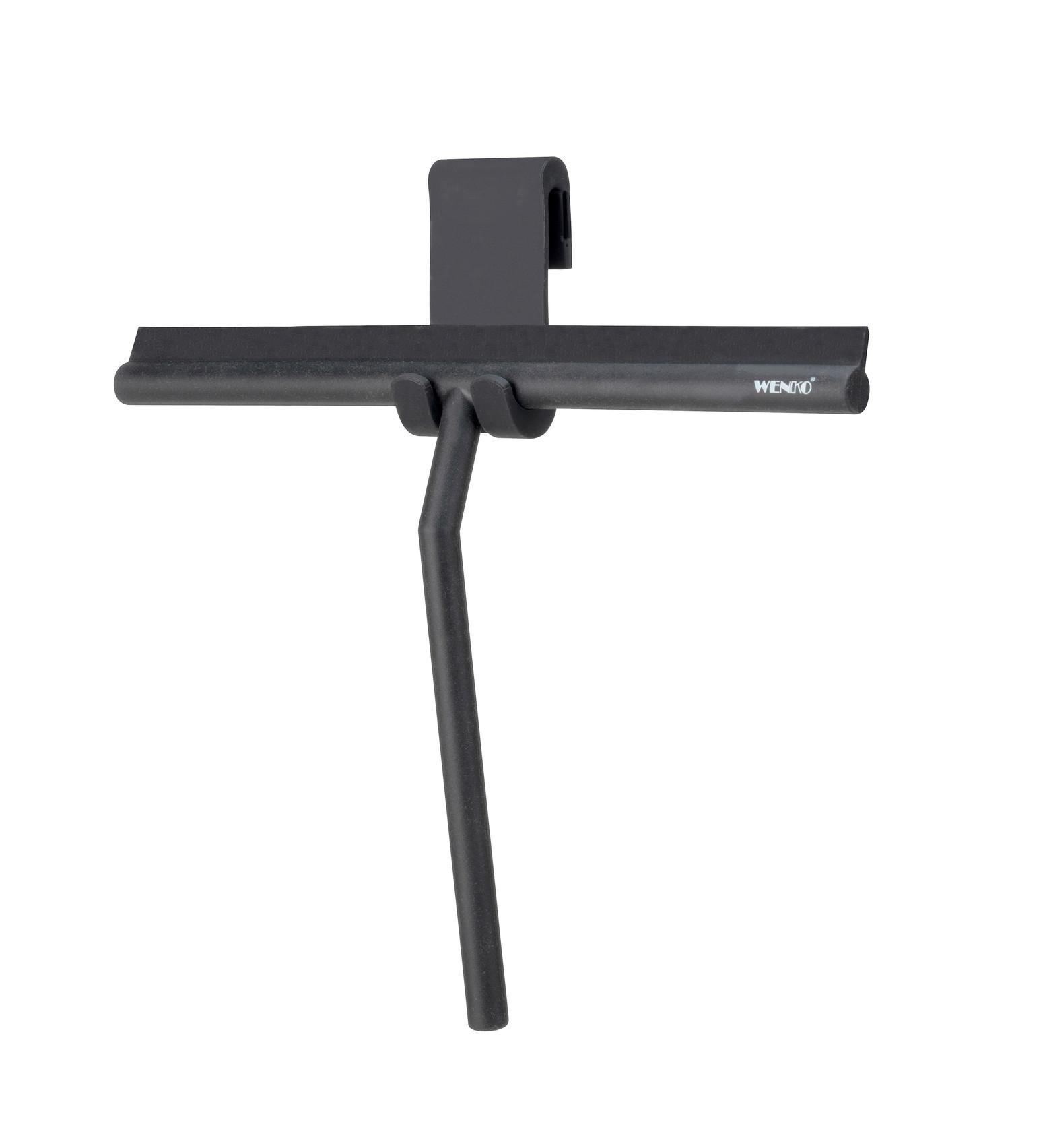 Racletă pentru duș Mola XXL - negru, Basics, plastic/metal (32/30/4,5cm) - Wenko