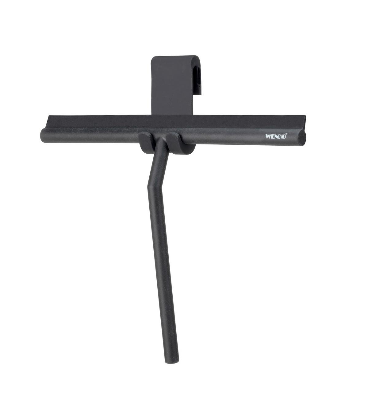 Racletă pentru duș Mola XXL - negru, Basics, plastic/metal (32/30/4,5cm) - Wenko