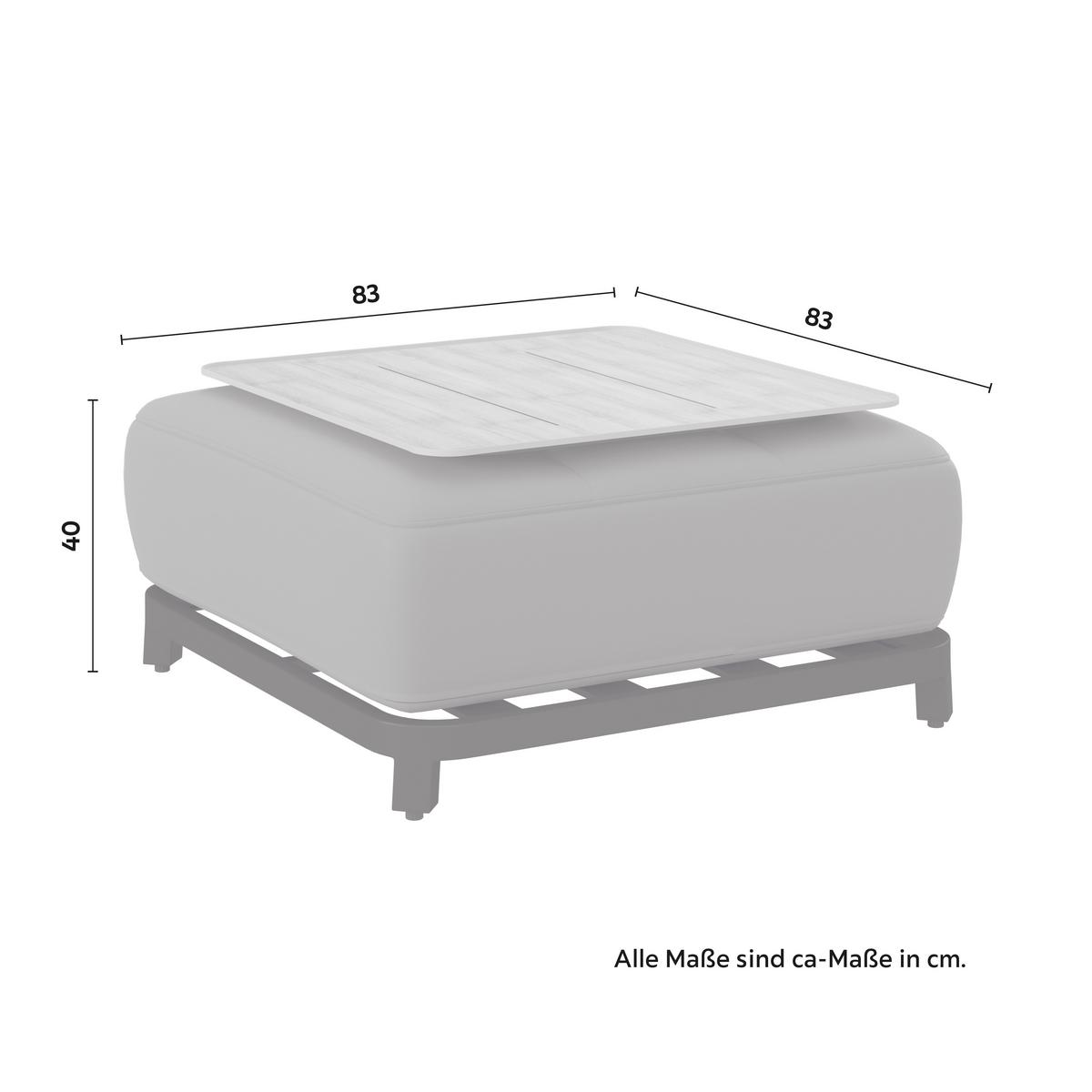 Loungegarnitur Mara Dunkelgrau Metall/Outdoorstoff +Abdeckung - Dunkelgrau/Schwarz, MODERN, Kunststoff/Textil (186/61/76,5cm) - Bessagi Garden