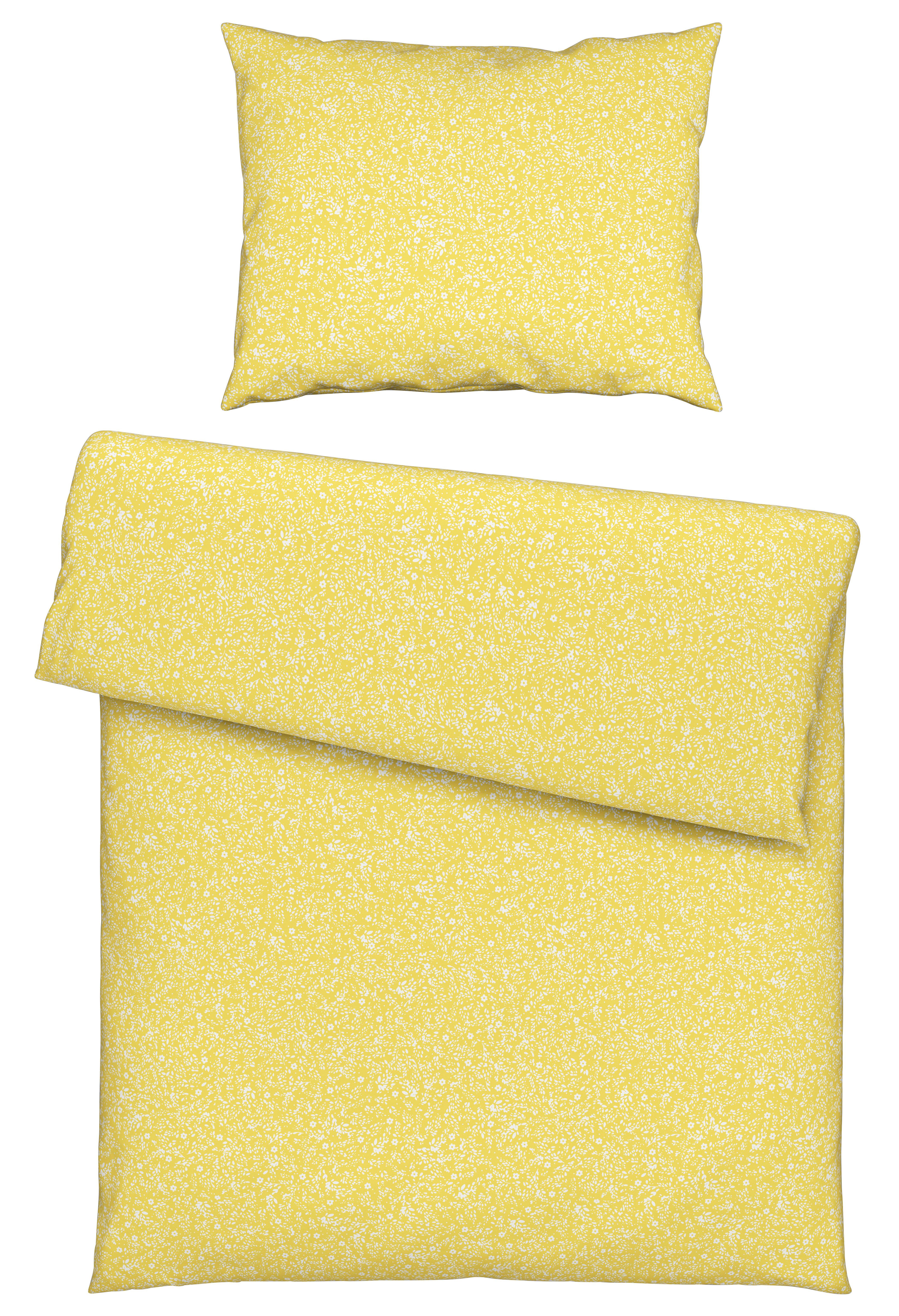 Ágyneműhuzat Garnitúra Barn Flower - sárga/fehér, Konventionell, textil (140/200cm) - Modern Living