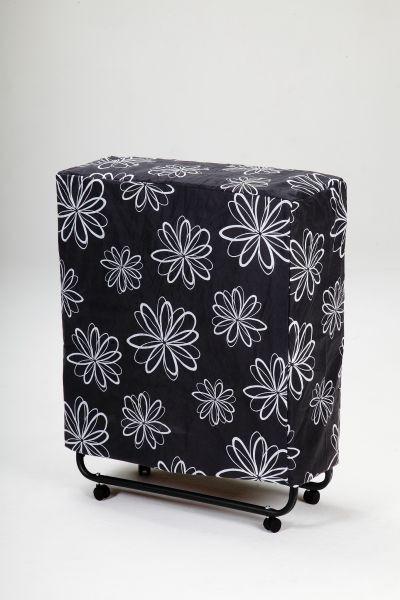 ŁÓŻKO SKŁADANE HONOLULU - czarny/biały, Design, metal/tkanina (80/185cm) - Livetastic