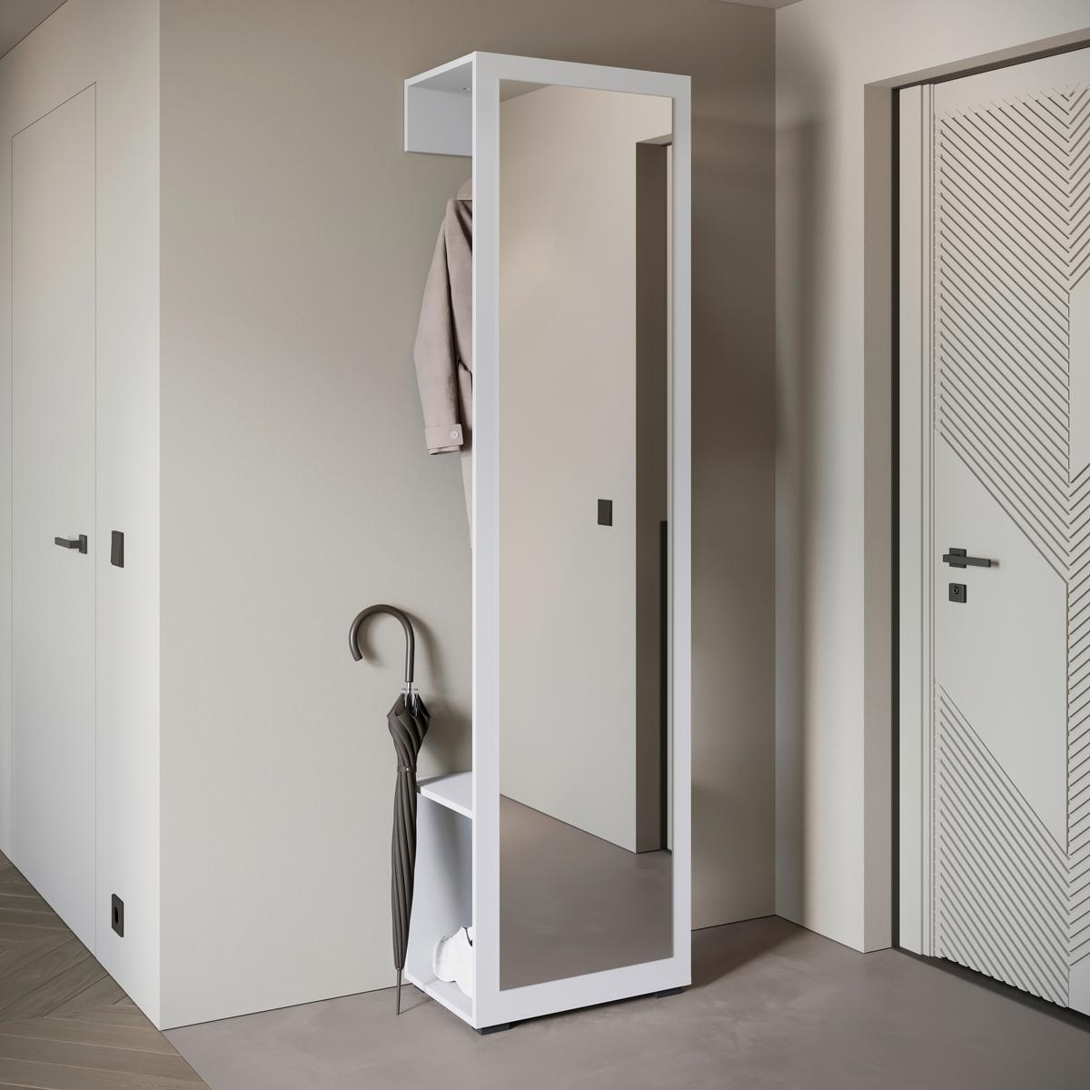 Predsoba Dino, Bela, 2-Delna - bela, Basics, leseni material (50/190/35cm) - P & B