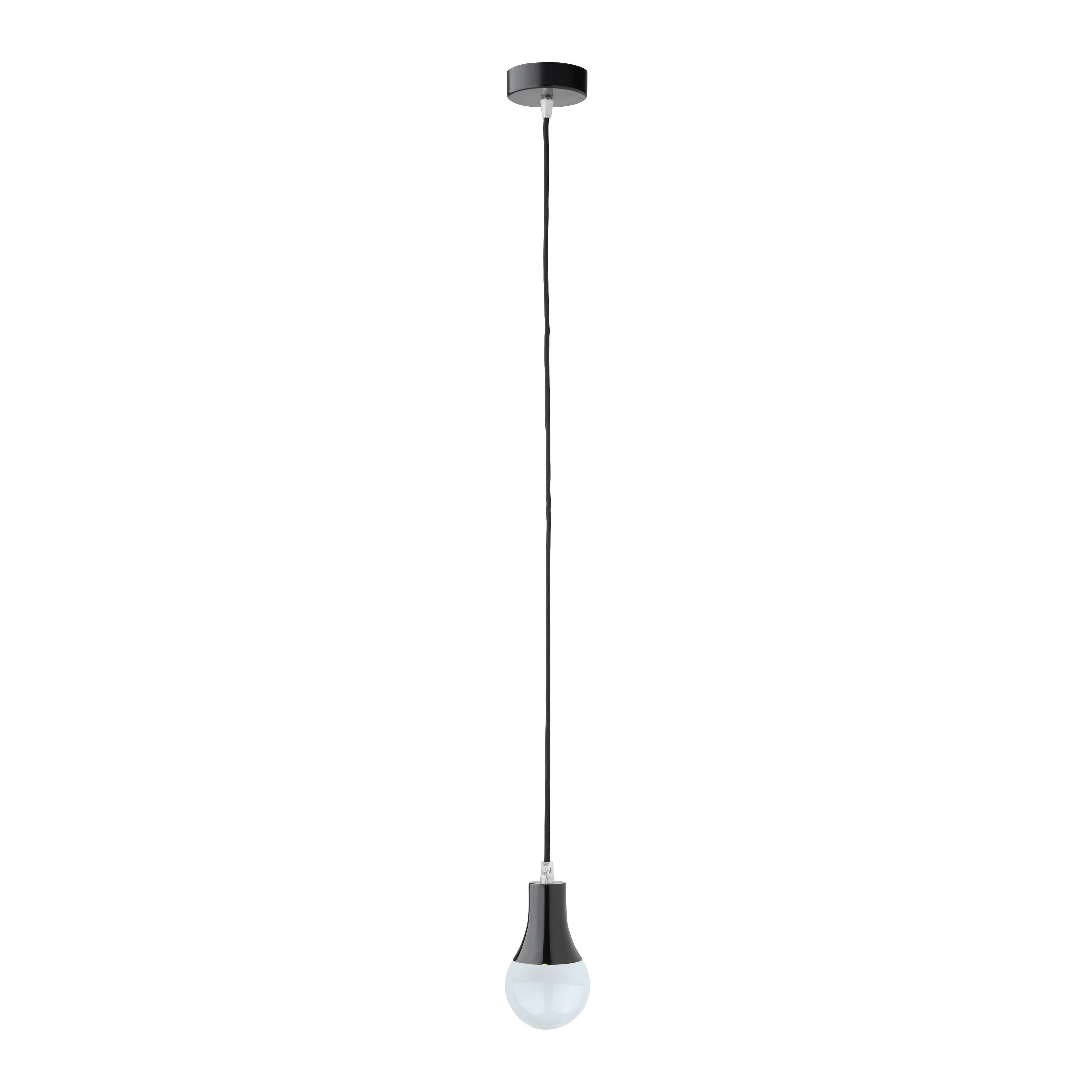 Hängeleuchte max. 60 Watt 'Padina' - Schwarz, Kunststoff/Metall (9/92cm) - Bessagi Home