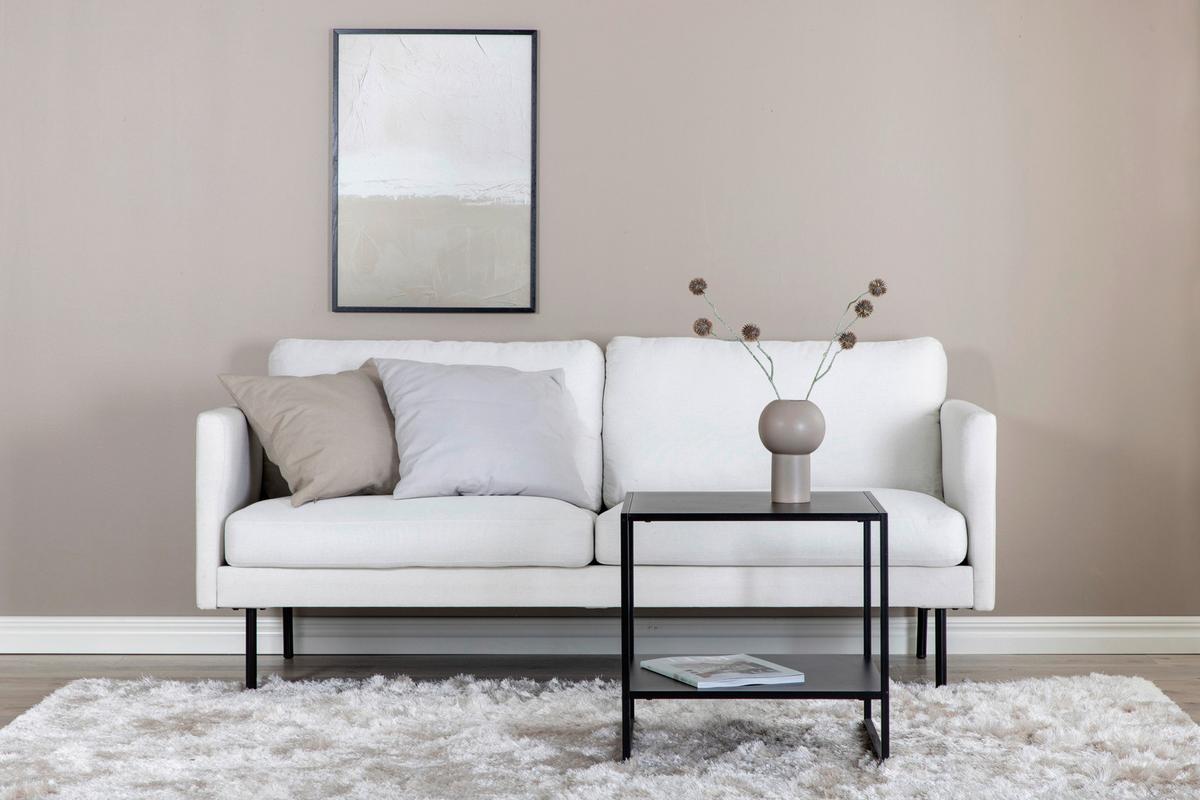 2-SITZER-SOFA ZOOM - Creme/Schwarz, Design, Textil/Metall (180/78/80cm) - Livetastic