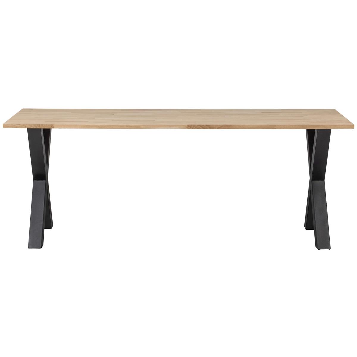 Esstisch Tablo Eichefarben L: 200 cm - Eichefarben/Schwarz, Design, Holz/Metall (200/90/75cm) - Livetastic